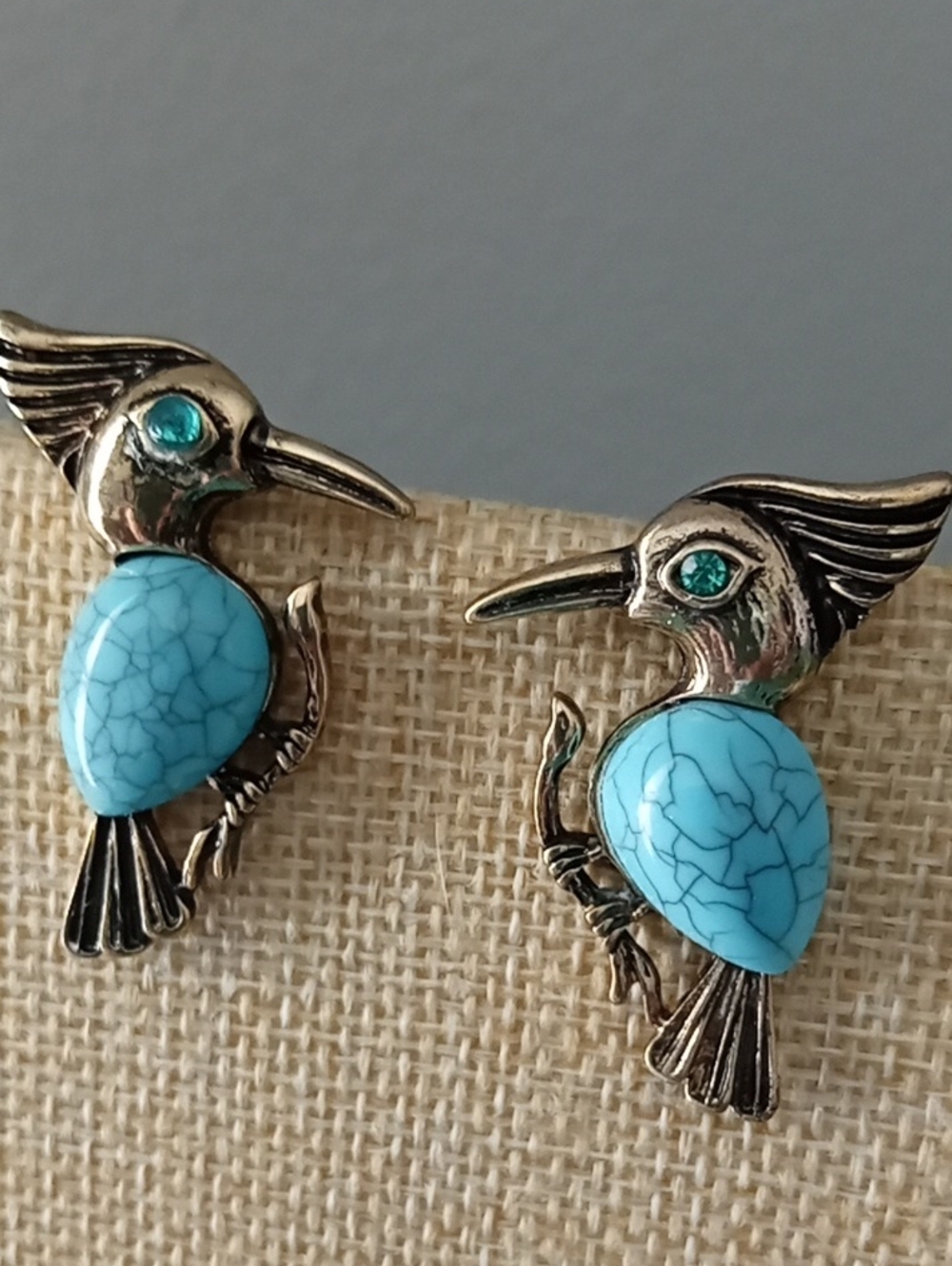Turquoise Bird Earrings